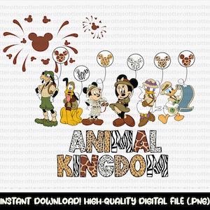 Animal Kingdom Png, Mouse and Friends Png, Family Trip Png, Vacay Mode, Family Vacation Png, Family Safari Trip, Png File For Sublimation