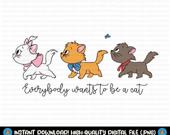 Aristocats Svg, Aristocats Pvg, Marie Svg, Katt Svg, Kattmamma Svg, Lager Svg, Aristocats T-shirtdesign, Aristocats Sublimering, Trip Svg