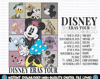 Minnie y amigos Svg, The Eras Tour Mouse y amigos PNG, Mouse y amigos Comfort Color Png, The Eras Tour Svg, Vacaciones familiares Svg