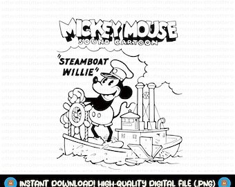 Mickey Steamboat Willie Svg Png, Steamboat Willie Png, Svg For Cricut Sublimation, Mickey Png, Captain Mickey Png, Family Vacation Png