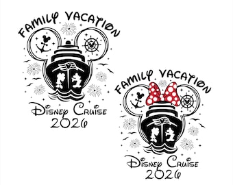 Vacaciones familiares 2026 Crucero SVG PNG, Viaje en crucero SVG, Crucero SVG PNG, Cabeza de ratón SVG, Reino mágico SVG, Vacaciones familiares SVG