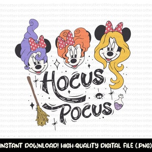 Halloween Witches Png, Mouse And Friends Png, Witches Png, Happy Halloween , Trick Or Treat, Halloween Costume, Cricut File
