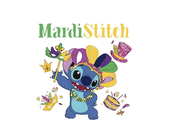 Stitch Mardi Gras Png Svg, Happy Mardi Gras 2025 Png, Fat Tuesday Svg, Mardi Gras Png, Magical Mardi Gras Svg, Cartoon Movie Mardi Gras Png
