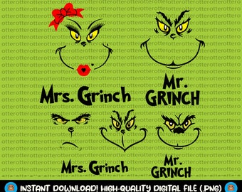 Grinch Png, Funny Grinch It's Me Hi I'm The Mean One It's Me Grinchmas Shirt, Double Side Grinch Shirt, Christmas Gift Printable Download