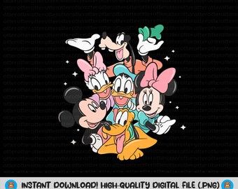 Retro Mickey & Company PNG, Family Vacation png, Family Trip Png, Vacay Mode Png, Mickey Png, Mouse Png, Digital File, ONLY PNG