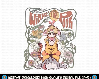 Retro Winnie The Pooh Svg, Winnie The Pooh Svg, Winnie The Pooh Sublimation,Family Vacation Png, Family Trip Png, Vacay Mode Png
