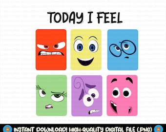 Today I Feel Png, Inside Out Characters Svg, Inside Out Png, Inside Out Svg, Inside Out Sublimation, Digital File, Instant Download