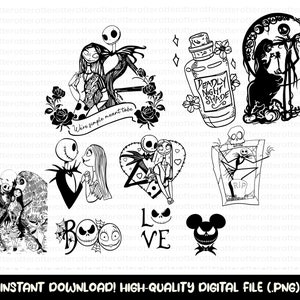 Jack und Sally SVG, Jack und Sally, Jack und Sally, Jack und Sally, Cricut Fİles, Jack und Sally Cricut