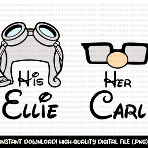 Ellie and Carl Svg, Up Valentine Svg, Carl Png, Her Carl His Ellie Svg, Ellie Png, Couple Gift, Carl and Ellie Svg, Valentine Days, Cricut