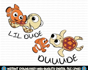 Dude And Lil Dude Png, Father And Son Shirt, Squirt Png, Squirt Svg, Crush Png, Cricut File, Digital File, Instant Download