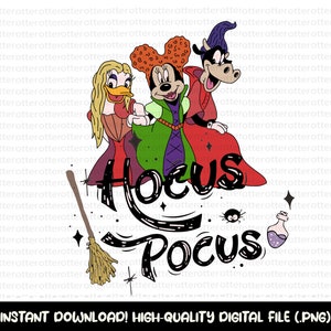 Halloween Witches Png, Mouse And Friends Png, Witches Png, Happy Halloween , Trick Or Treat, Halloween Costume, Cricut File