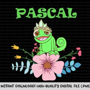 Retro Rapunzel Pascal Png, Retro Princess Png, Retro Pascal Png, Floral Pascal Png, Pascal, , Pascal Svg, Instant Download, Digital File