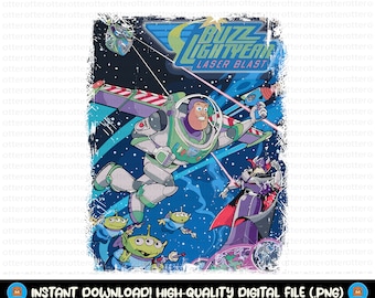 Retro Buzz Lightyear Png, Buzz Lightyear Png, Buzz Lightyear Sublimation, Toy Story Png, Digital File, Only Png, Instant Download