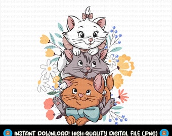 Aristocats Svg, Aristocats Pvg, Marie Svg, Katt Svg, Kattmamma Svg, Lager Svg, Aristocats T-shirtdesign, Aristocats Sublimering, Trip Svg