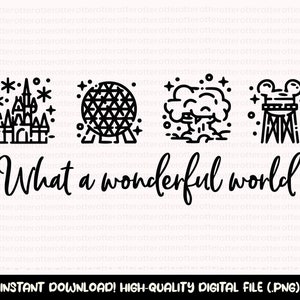 Theme Park SVG, Magical Svg, Castle, Trip SVG, What a Wonderful World Svg, Theme Park Vacation, World Park SVG, Cricut Files