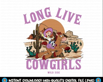 Retro Long Live Cowgirl Png, Cowgirl Png, Western Cowgirl Png, The Wild West Png, Family Vacation Png, Family Vacation Png, Family Trip Png