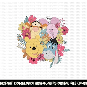 Retro Winnie The Pooh Svg, Winnie The Pooh Svg, Winnie The Pooh Sublimation,Family Vacation Png, Family Trip Png, Vacay Mode Png, ONLY PNG