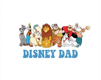 Dad Cartoon Characters Png Svg, Father and Child Png, Sublimation Png Svg, Father's Day Png, Shirt Png, Mouse Dad Png, Dad Svg, Digital File