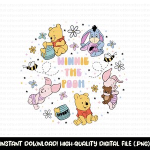 Retro Winnie The Pooh Svg, Winnie The Pooh Svg, Winnie The Pooh Sublimation,Family Vacation Png, Family Trip Png, Vacay Mode Png, ONLY PNG