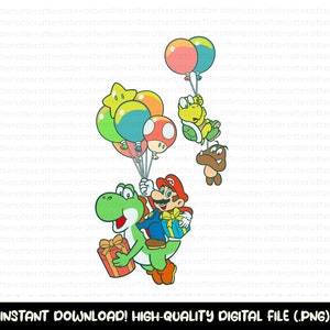 Super Mario Svg, Super Mario Svg, Mario Matching Svg, Mario Svg Bundle, Peach Bowser Yoshi Toad Luigi Daisy Svg, Mario Sublimation Svg
