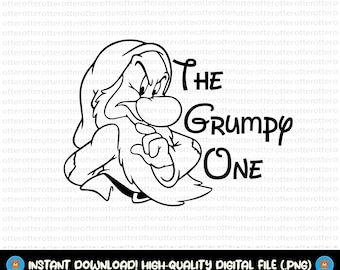 The Grumpy one, Seven Dwarfs Png, Seven Dwarfs Svg, File Svg per Cricut, Abbinamento famiglia Png, Viaggio in famiglia Png, Squadra di compleanno Png, Grumpy
