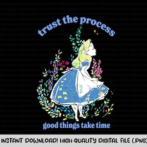 Retro Alice in Wonderland Png, Alice in Wonderland Digital Sublimation Png File, Clipart, Shirt Sublimation Png, Alice Png, Only Png