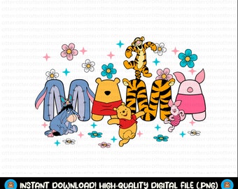 Mom Png, Mama Png, Winnie the Pooh Mom Png, Winnie the Pooh Png