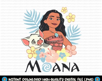 Princesse Moana Png rétro, Moana Png, Svg Moana rétro, Moana Png, Moana chemise Png, téléchargement immédiat, fichier numérique