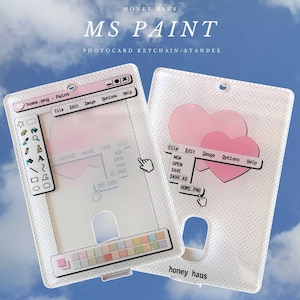 Early 2000s Microsoft Paint Acrylic Photocard Holder (Pink Version)