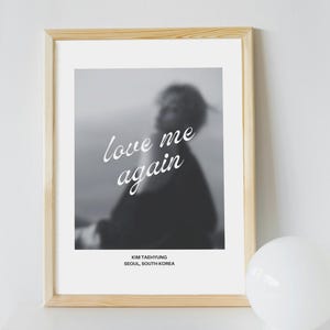 Digital Download: BTS Solo Album Layover Kim Taehyung Lyric Minimalistic Art Print