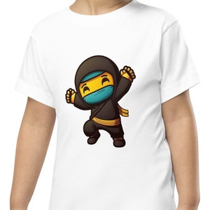 Ninja Toddler Short Sleeve Tee | Unisex, Available in 4 Sizes & 3 Colors