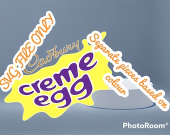 Cadbury crème egg - digital file for Cricut - split and layered image