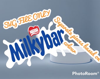 Nestle milkybar svg -digital file for Cricut - split and layered