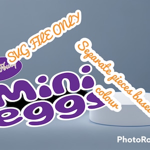 Cadbury mini egg svg digital file for Cricut split and layered image image 1