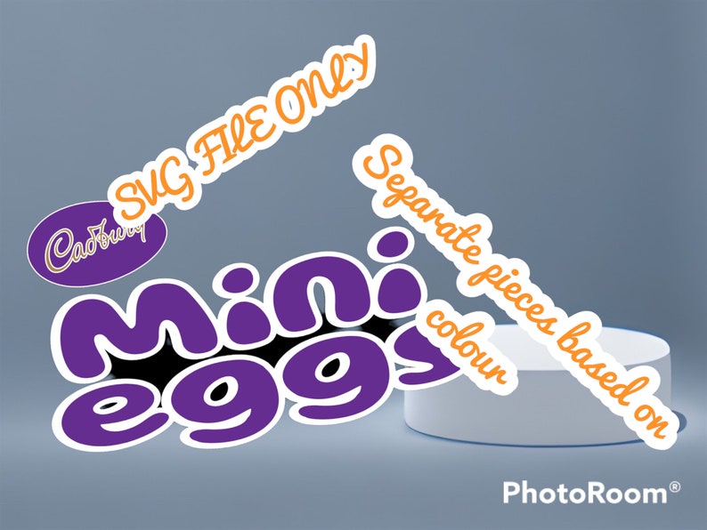 Cadbury mini egg svg digital file for Cricut split and layered image image 1