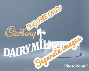 Cadbury dairy milk svg- digital file for Cricut - split and layered