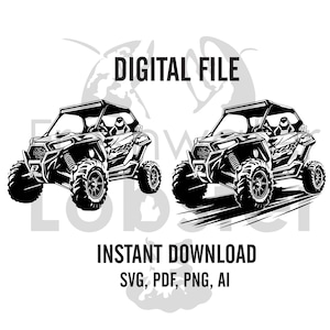 RZR 1000 Vektorbild | svg, ai, pdf, png | nebeneinander, SxS, SAV | Digitales Bild