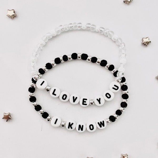 Star Wars Inspired Han Solo I love you I know Friendship Bracelet