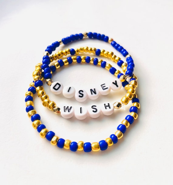 Disney Wish Cruise Line 3 Pack Friendship Bracelets pixie dust cast member appreciation