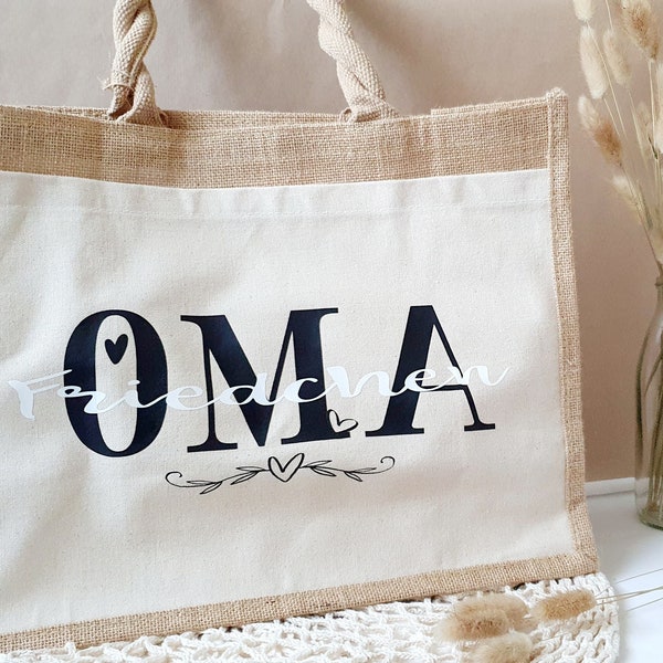 Personalisierte Jutetasche mit Name oder Spruch | Markttasche | Geschenk | Individuelle Geschenke | Einkaufstasche