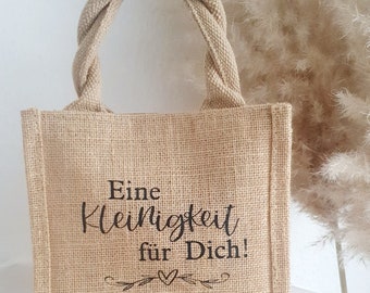 Jutetasche, Täschchen, Geschenk, Dankeschön, klein