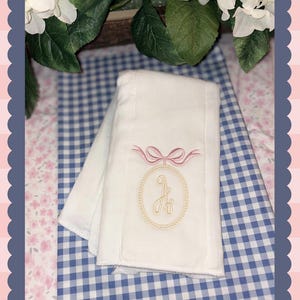 Monogrammed Burp Cloth, Baby Gift Set, Baby Girl Burp Cloths, Embroidered Burp Cloth, Monogram Gifts, Baby Gifts