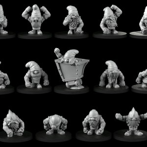 Dwarves Fantasy Football Team - 16 figures