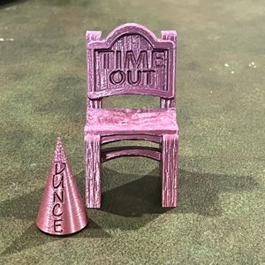 Time Out Chair and Dunce Hat for Bad Dice
