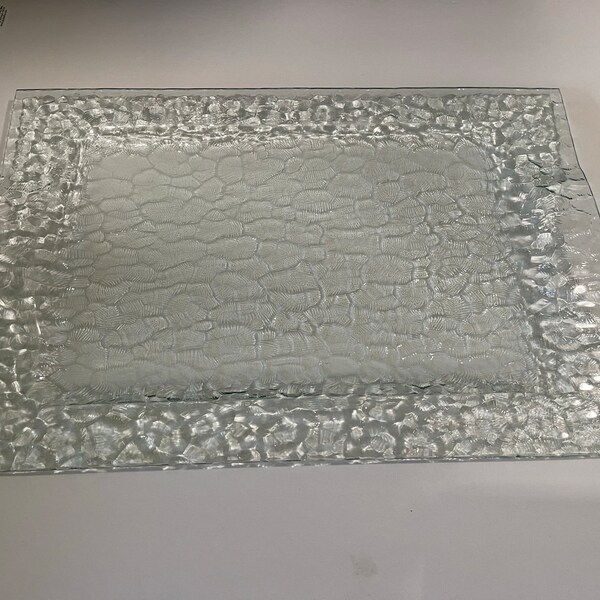 Glass Serving Tray Etsy