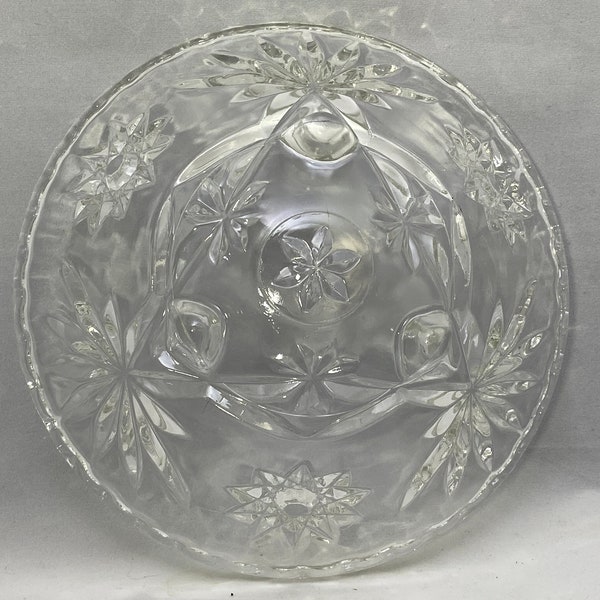 Vintage Anchor Hocking Footed Crystal Candy Dish