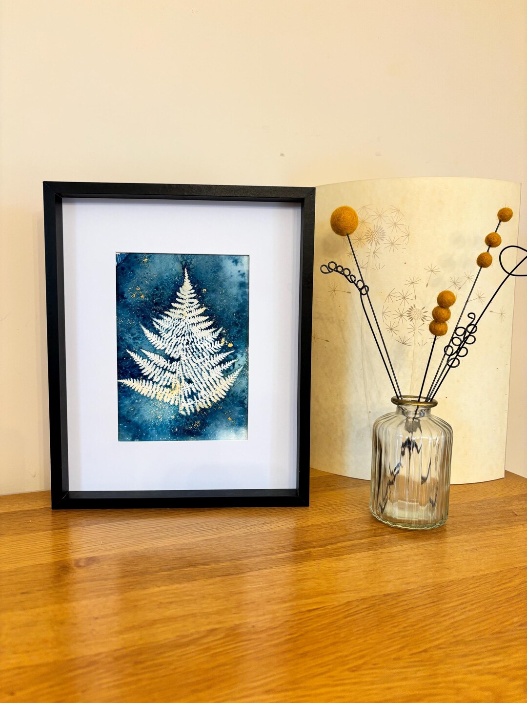 Botanical Fern Wet Cyanotype - Original Artwork - Handmade Botanical ...