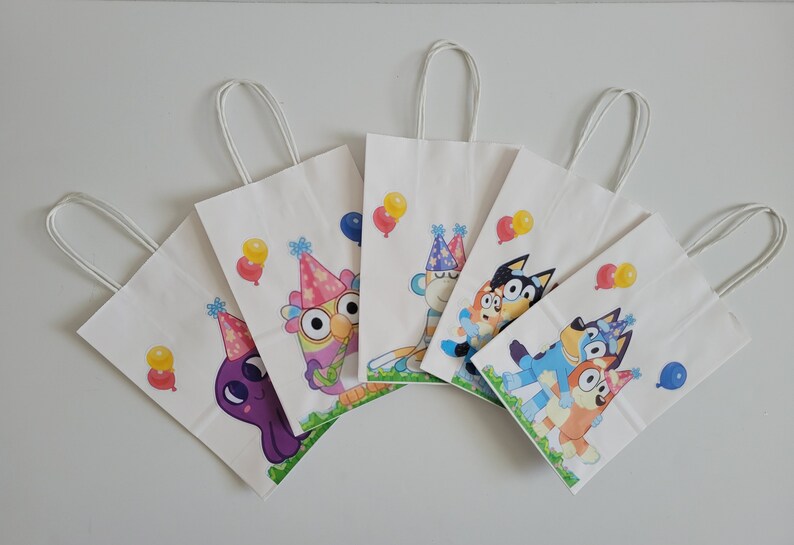 Personalized Bluey Inspired Goodie Bags 8pk - Etsy
