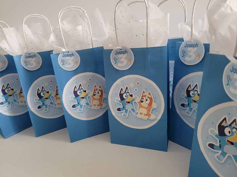 Personalized Bluey Inspired Goodie Bags 8pk Etsy