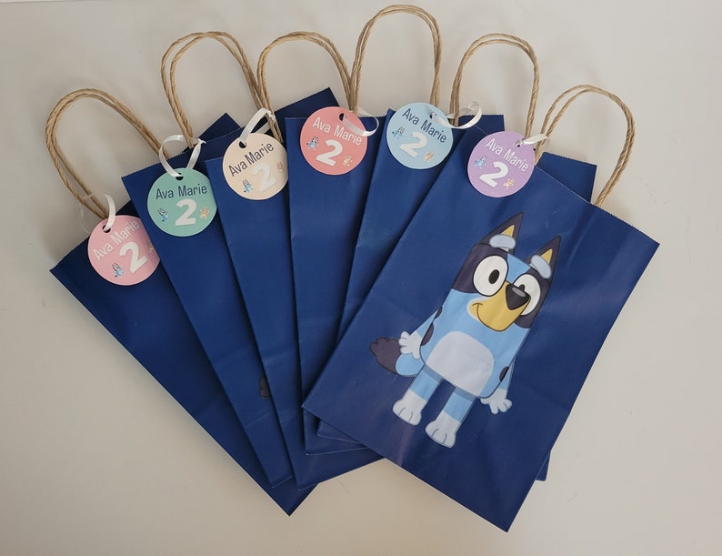 Personalized Bluey Inspired Goodie Bags 8pk Etsy